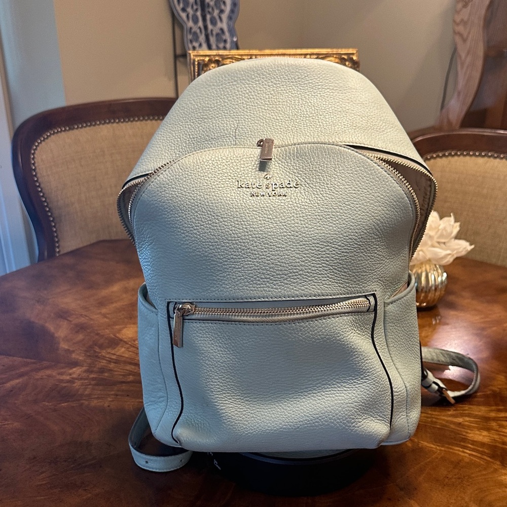 Kate Spade Sky Blue Leather Backpack